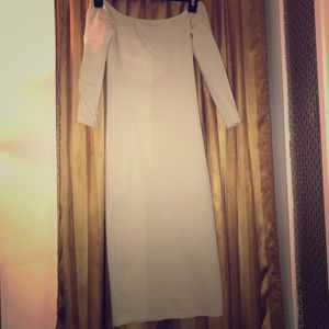 Cream off the  shoulder dress